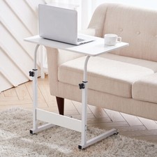 Height Adjustable Over Bed Chair Table Hospital Mobile Overbed Laptop Tray Stand