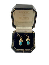 1996 turquoise earrings - 1996, 9ct