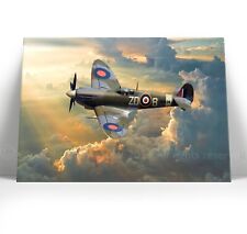 RAF WW2 Military Spitfire Canvas Wall Art Print Framed Painting Plane Picture 3