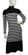 Zara Black & White Stripe Wool