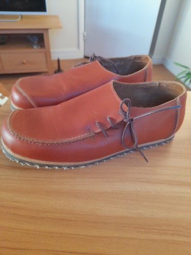 Men brown leather shoes - men's,