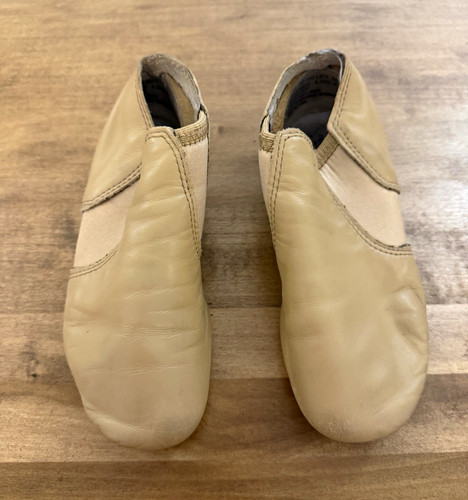 Beige slip split - slip-on, split-sole