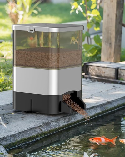 Automatic fish feeder - feeder, pond
