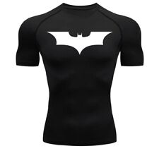 Bat Gym Compression T Shirt - Superhero Man Workout Bat Man Hero Halloween