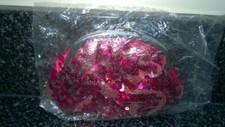 Avon New Red Sequin Clutch Bag With Chain Shoulder Strap 