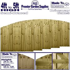 PAIR Driveway MADE TO MEASURE Gates Arch Top Light Feather Edge UPTO H.5xW.10ft