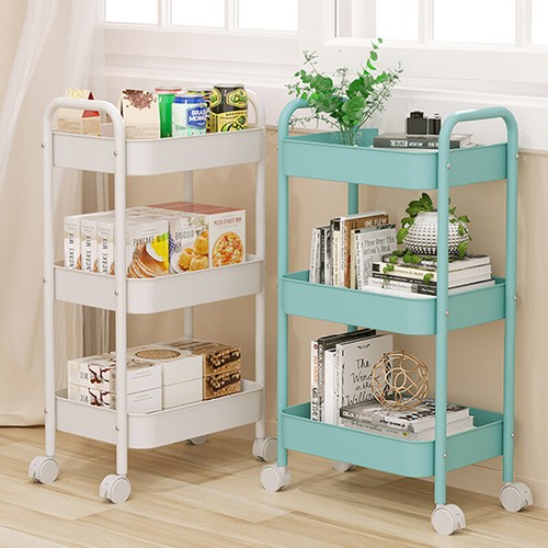 Tier storage trolley cart on - 3,