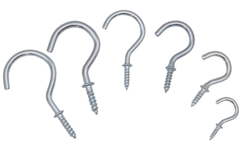 Shouldered screw cup hooks - in,