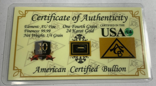Vintage gold ingot 1 4 - 24, 1/4