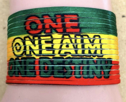 Wood cuff bracelet rasta - bracelet.,