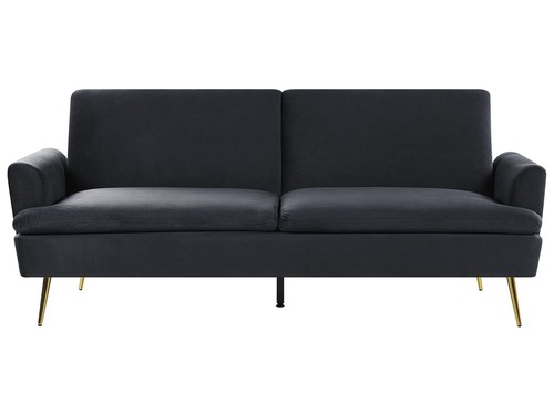 Sofa bed vettre black velvet - black,
