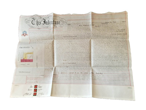 1899 vellum indenture carr - carr, &