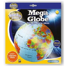 50cm Inflatable Globe Ball - Children's Blow Up Globe Beach Ball Geography Toy