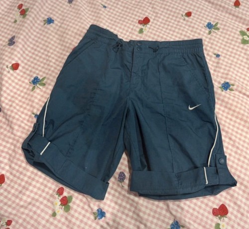 Vintage nike nylon shorts teal - vintage,