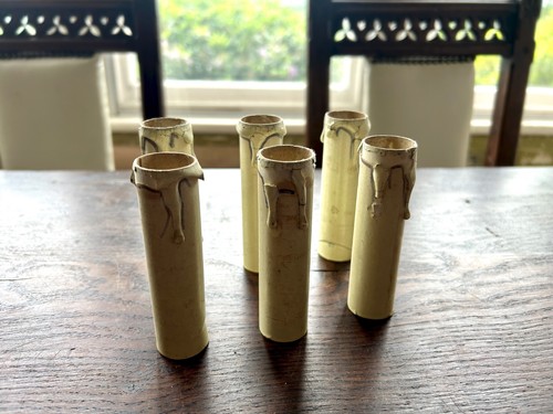 Vintage cardboard candle - x6,