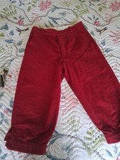 House Of Bruar red hunting/shooting breeks/trousers, size 12, suede feel fabric 