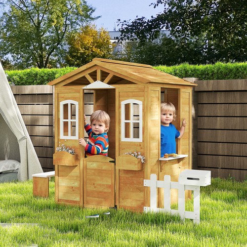 Wooden playhouse for kids - wooden,