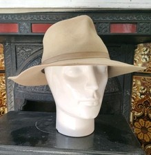 Genuine Vintage Akubra Snowy River Fur Felt Hat, Tan, 56