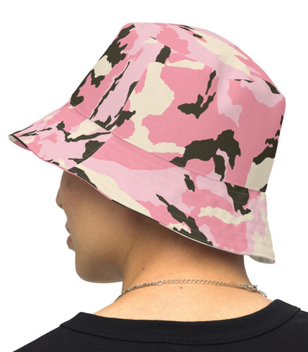 Pink camo reversible bucket - camo,