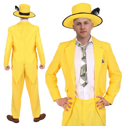 Yellow suit with hat tie - tie, mask