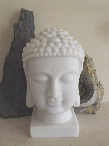 Marble meditating buddha - marble,