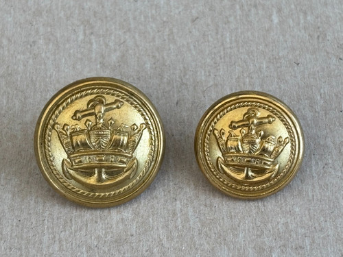 Merchant navy gilt buttons - gilt,
