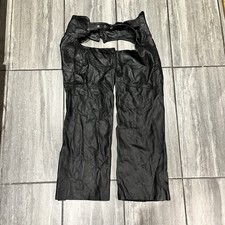 Vintage Men’s El Venado Black Leather Biker Chaps Large