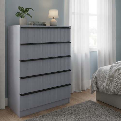 Matt grey drawer chest - grey,