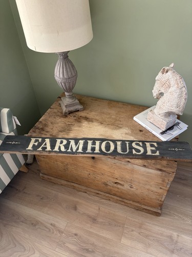 Rustic grey hand painted