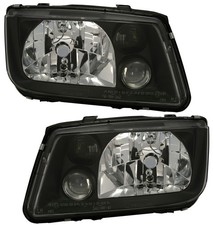 For VW Bora 1998-2005 Headlights Black With Fog Lights Left + Right
