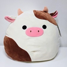 Ronnie The Cow Pink Nose Squishmallow HTF 16" Large Rare With Tags