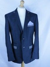 Voeut Mens Blazer Navy Blue