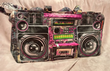 RARE LOOP NYC III Parcel Audio Couture Boombox Cassette Radio Shoulder Tote Bag