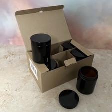 6oz Amber Glass Jars - Box of
