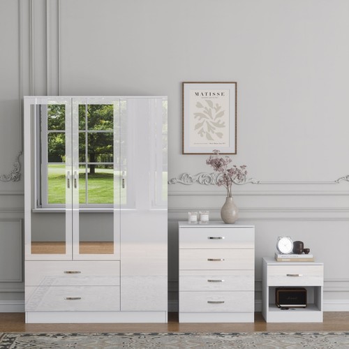 Piece high gloss bedroom - 3,