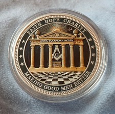Masonic Coin Regalia Eye Gold
