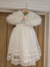 NEXT bridesmaid Flower Girl Dress Monsoon Faux Feather Shrug Age 3 Years