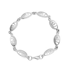 Sterling silver Charles Rennie Mackintosh bracelet in gift box