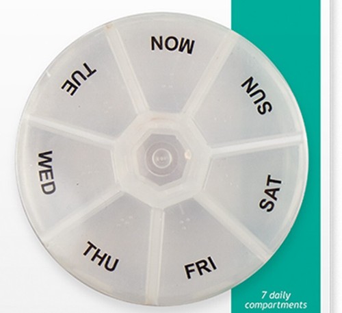 Day pill round box one - pill,