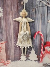 Tilda Style Angel Doll Handmade Christmas  Rag Doll Christmas gift Decorations