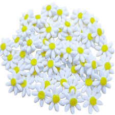50pcs Daisy's Edible Sugar Fondant Cupcake Cake Toppers Decorations