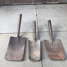 Three Vintage Antique Garden Farm spare spade heads 