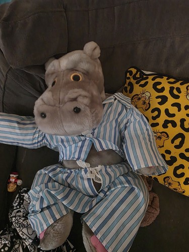 Silent night hippo large - silent, plush