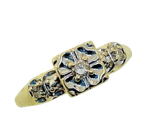 Vintage 10k gold stone - gold,