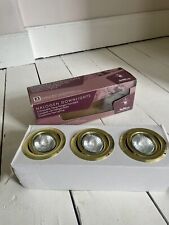 TRIPLE PACK OF HALOGEN BATHROOM DOWNLIGHTS GOLD