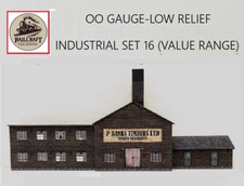OO Gauge 1/76 Model Railway Buildings Diorama (Low Relief Industrial Set 16)
