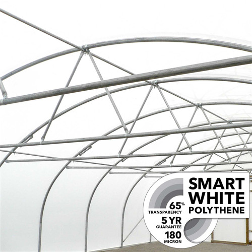 Smart white polytunnel - white,