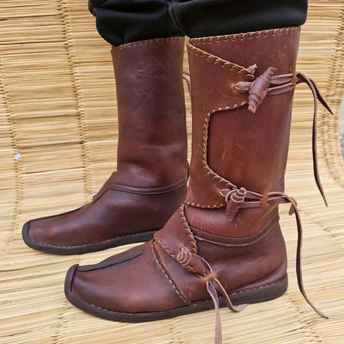 Medieval leather boots - medieval,