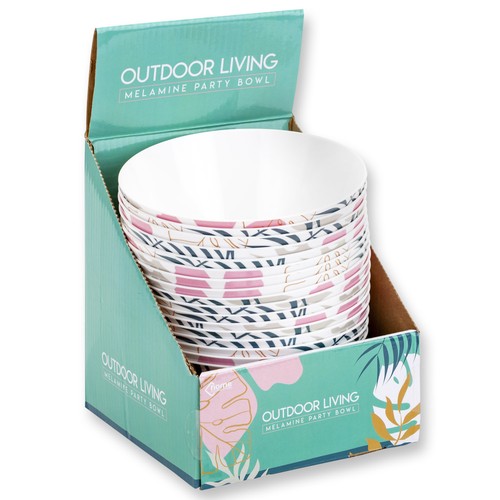 Tropical melamine bowl - 6", 6