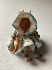 Ann Legg Pottery Mouse With Hat And Dress